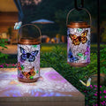 Outdoor Solar Butterfly Lanterns 2Pack - Colorful Waterproof Garden