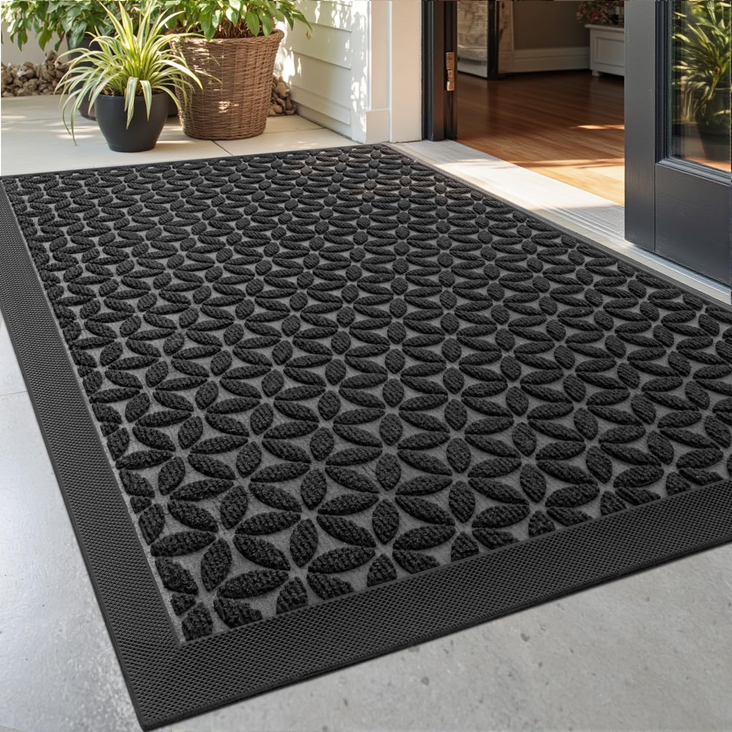 DEXI Front Door Mat Heavy Duty Non Slip Welcome Mats 24x36