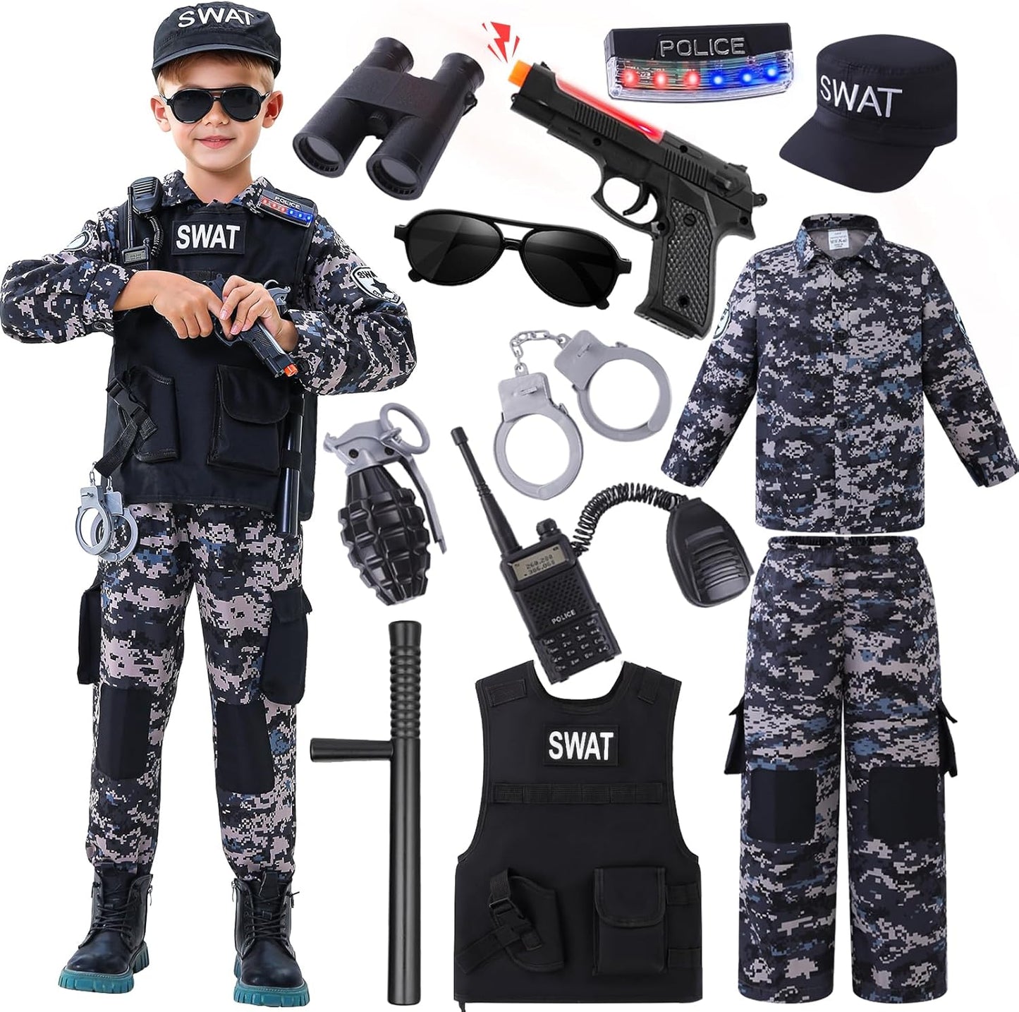SWAT Police Officer Costume for Kids - Ultimate Adventure Gear