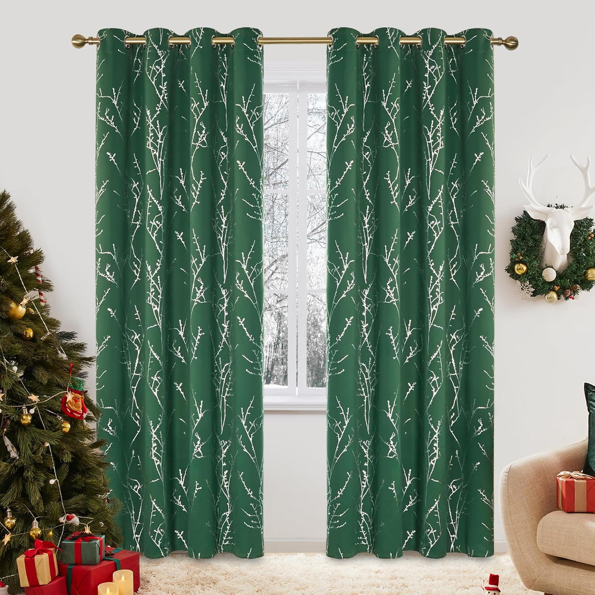 Deconovo Blackout Curtains for Bedroom & Living Room - 52W x 95L