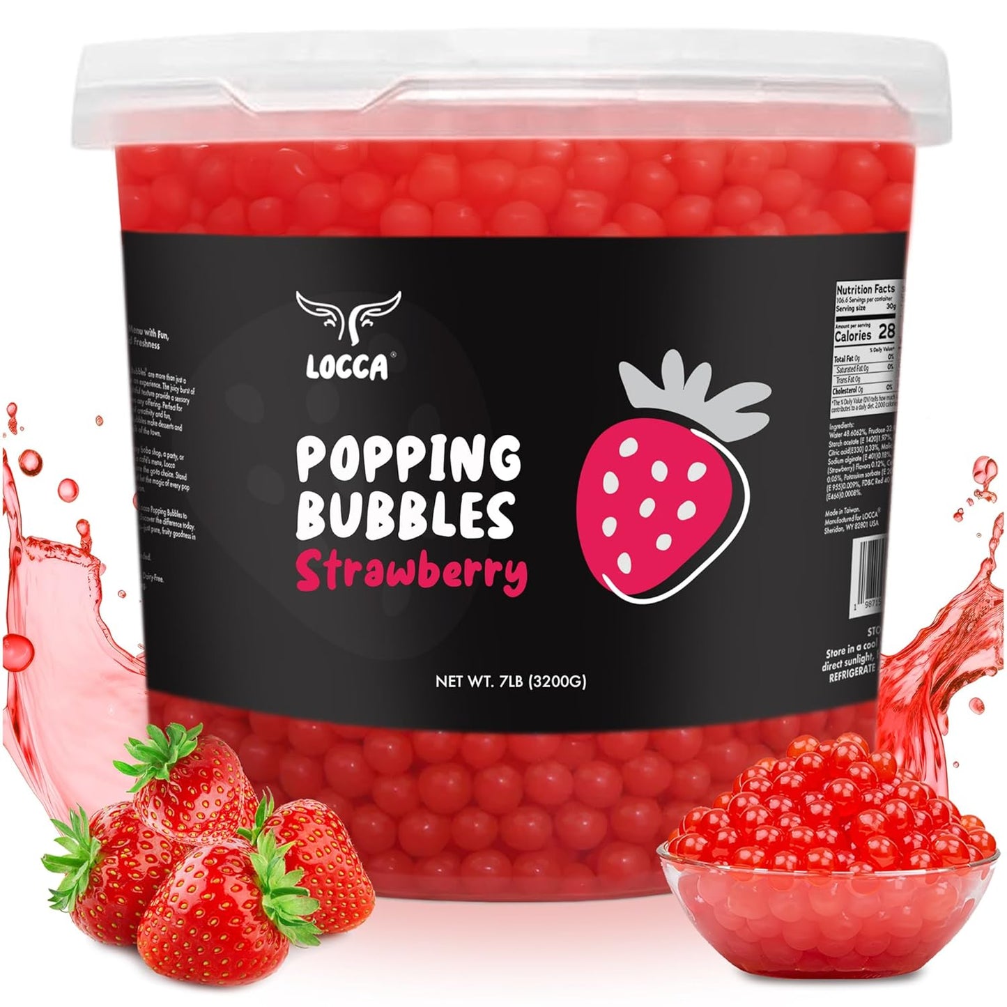 Strawberry Popping Boba Pearls for Delicious Bubble Tea Kits