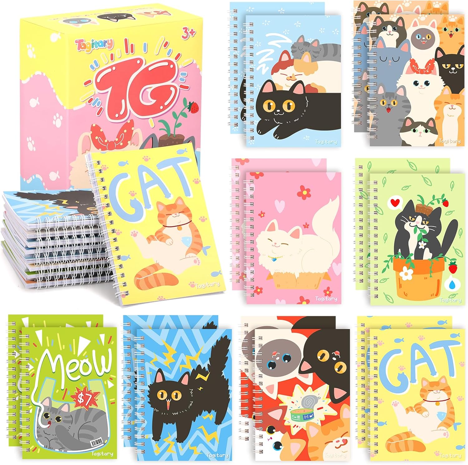 Cat Themed Mini Notepads - Fun Party Favors