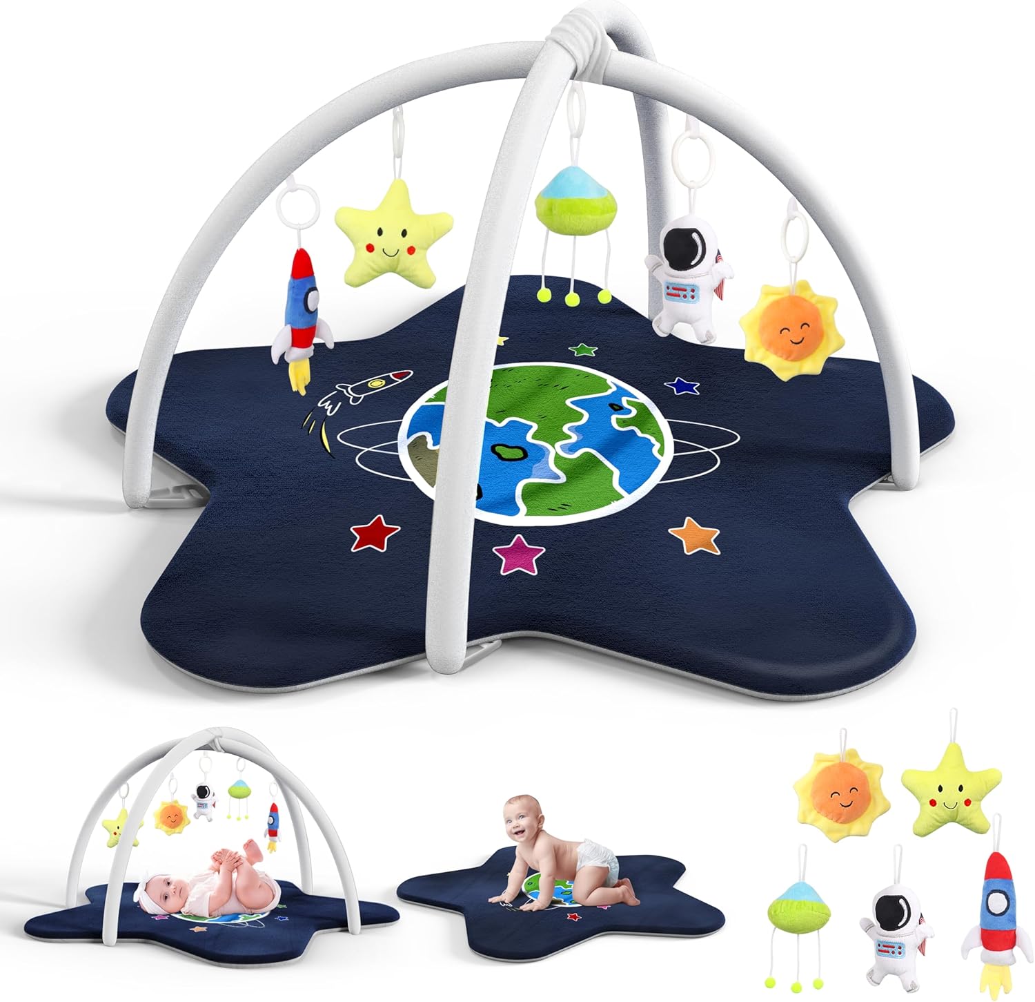 Primo Lines Oversize Baby Play Gym - 5 Toys for Skill Development