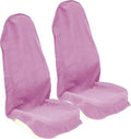 Car Seat Cover Protector Front Seats - Waterproof Pink Towel, 2Pcs