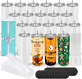 20 Pack Sublimation Tumblers 20 oz Skinny Straight Flat Bottom - Bulk