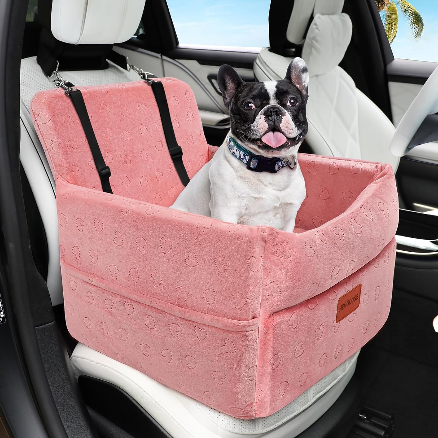 Dog Car Seat for Small Medium Dogs with Memory Foam Comfort