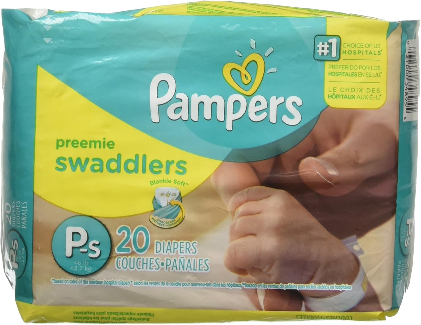 Pampers Newborn Diapers, Size P: Up to 5 lbs - Superior Protection