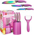 5-Piece Kids Knife Set for Real Cooking - Safe Stainless Kids Chef Set