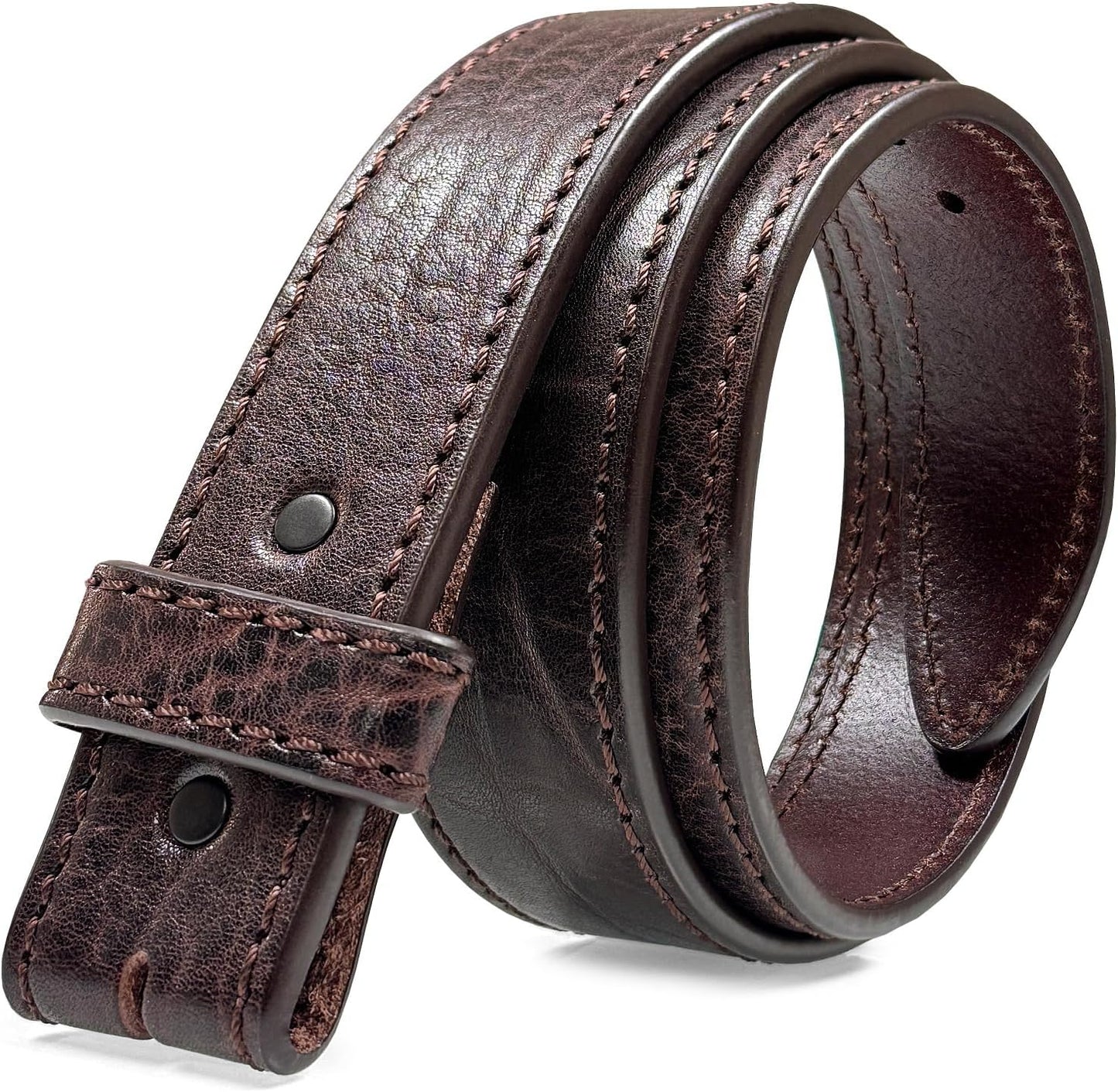 100% One-Piece Full Grain Leather Belt Straps for Durability
