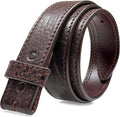 100% One-Piece Full Grain Leather Belt Strap 1.5in - Heavy-Duty