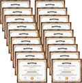 8.5x11 Rustic Brown Picture Frames 18 Pack - Lightweight Value