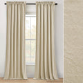 NICETOWN Velvet Curtains 84 in 2 Panels - Floral Embossed Blackout