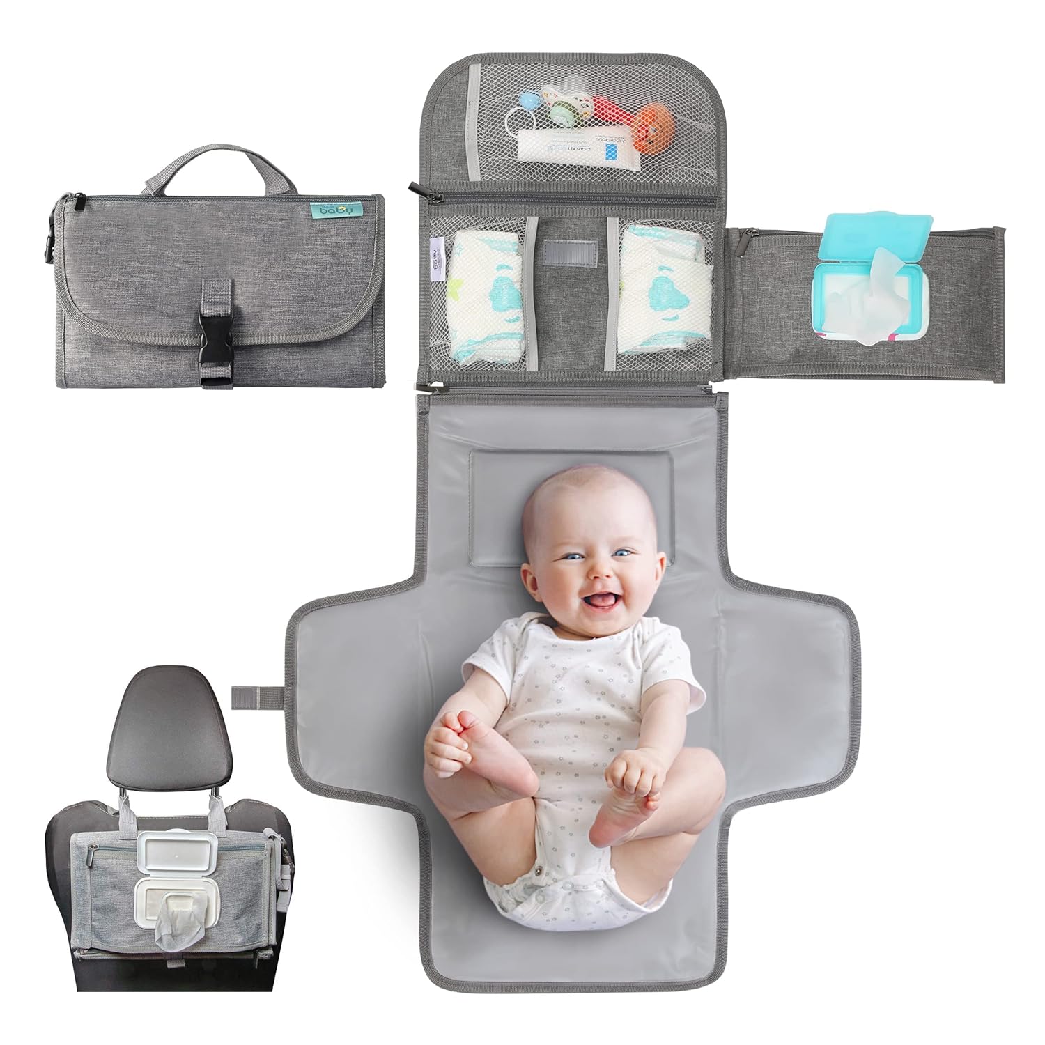 Kopi Baby Portable Diaper Changer - On-the-Go Convenience!