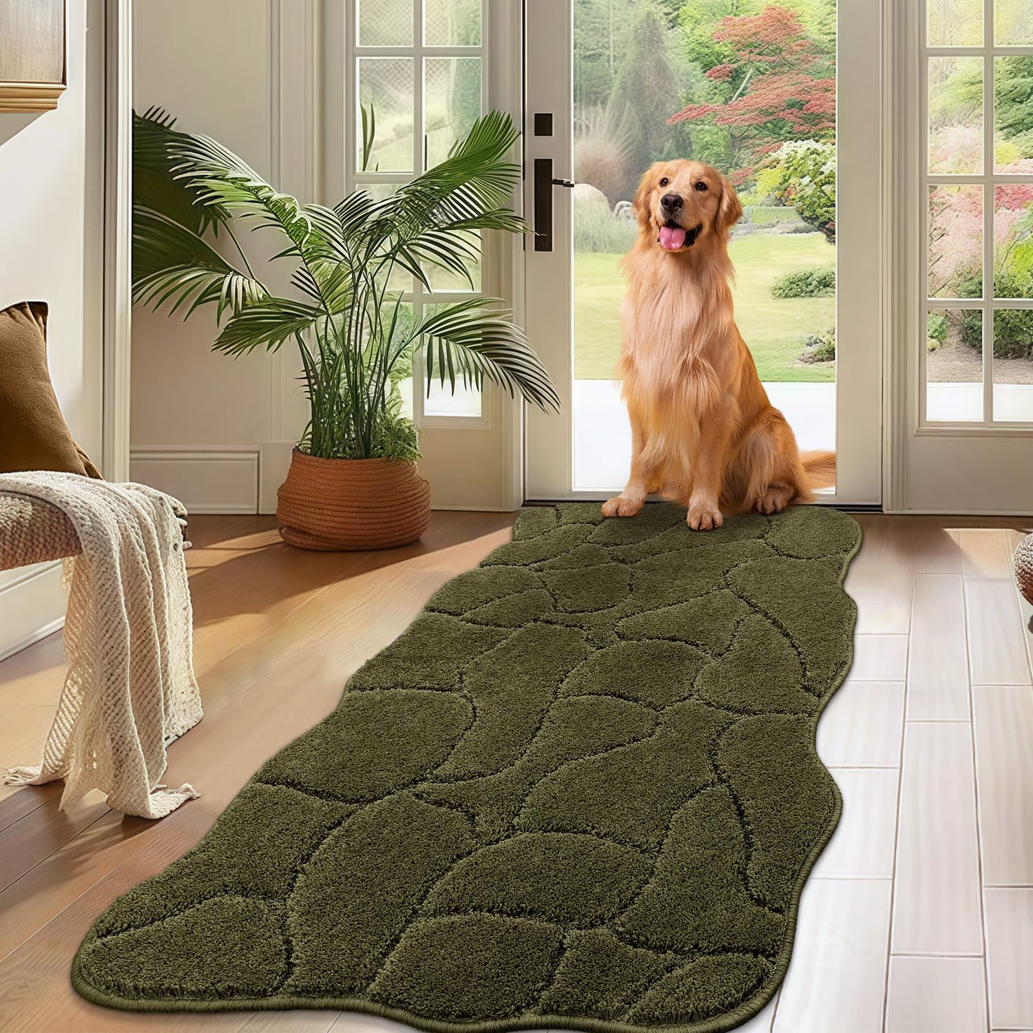 Large Dog Door Mat for Muddy Paws - Absorbent and Non-Slip