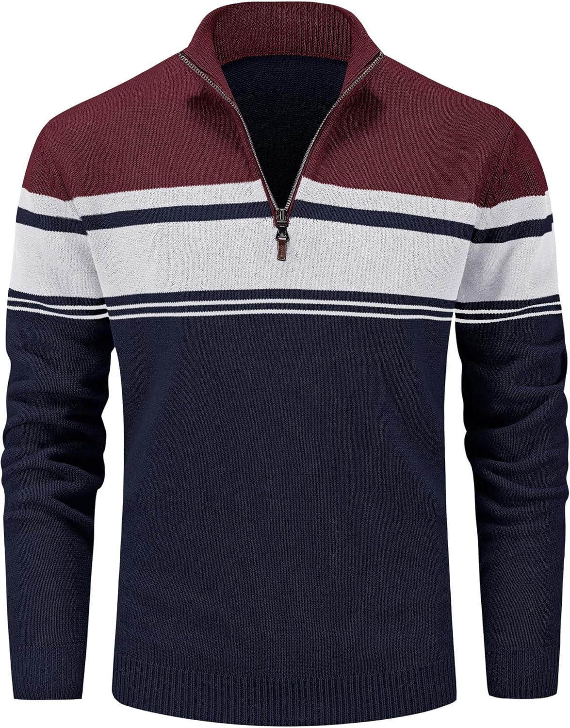 MAGCOMSEN Men's 1/4 Zip Cotton Sweater for Fall and Winter