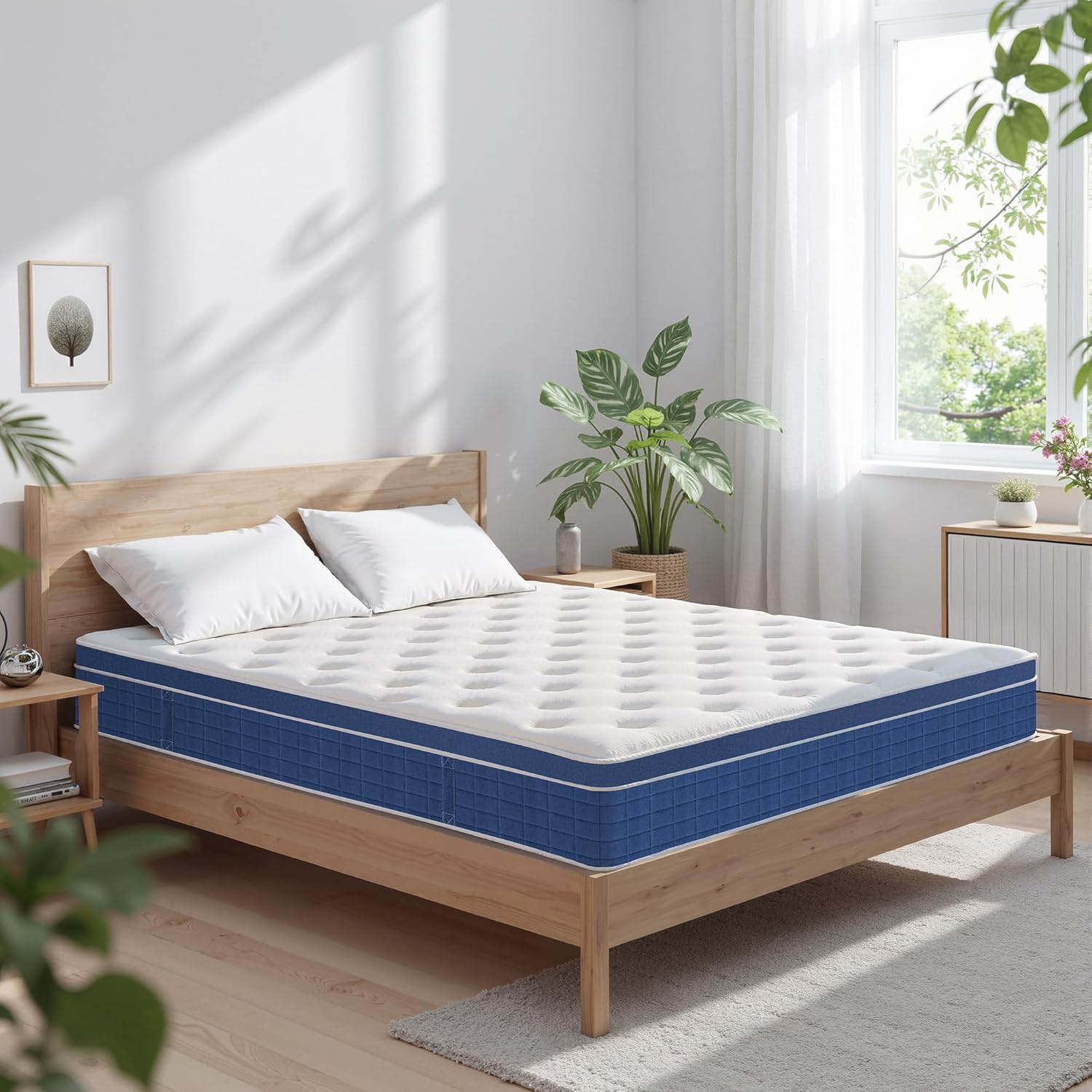 Full Mattress 14 Inch Hybrid with Pocket Coil for Comfort