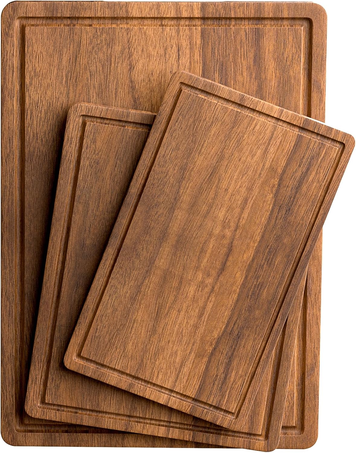 Acacia Wood Cutting Boards Set of 3 for Kitchen Use and More