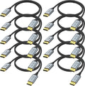 DisplayPort Cables 10-Pack 6ft Braided DP to DP - 4K@60Hz, 2K@144Hz