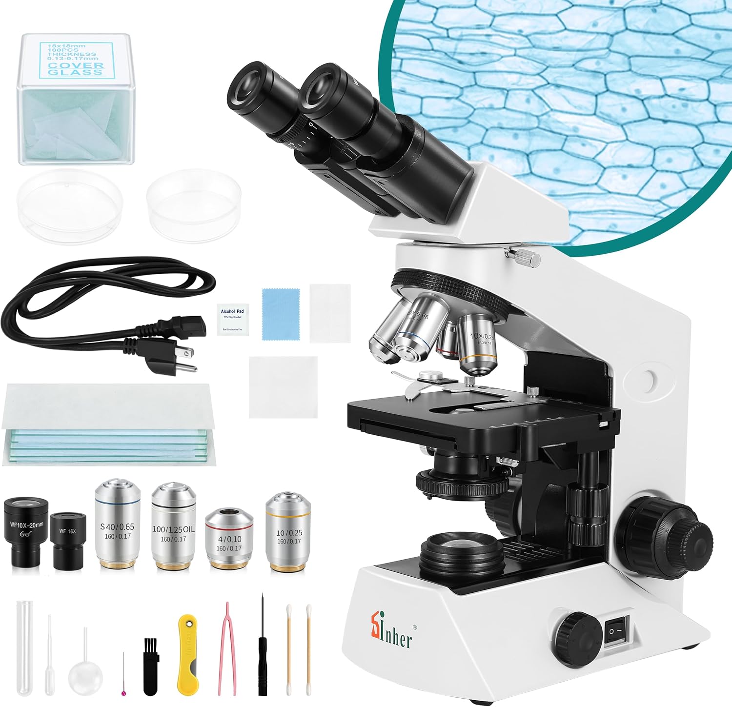 Sinher XSZ-2108A Professional Lab Compound Microscope for All
