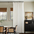 Extra Wide Pinch Pleat Curtains 84 in Long for Sliding Door - Natural