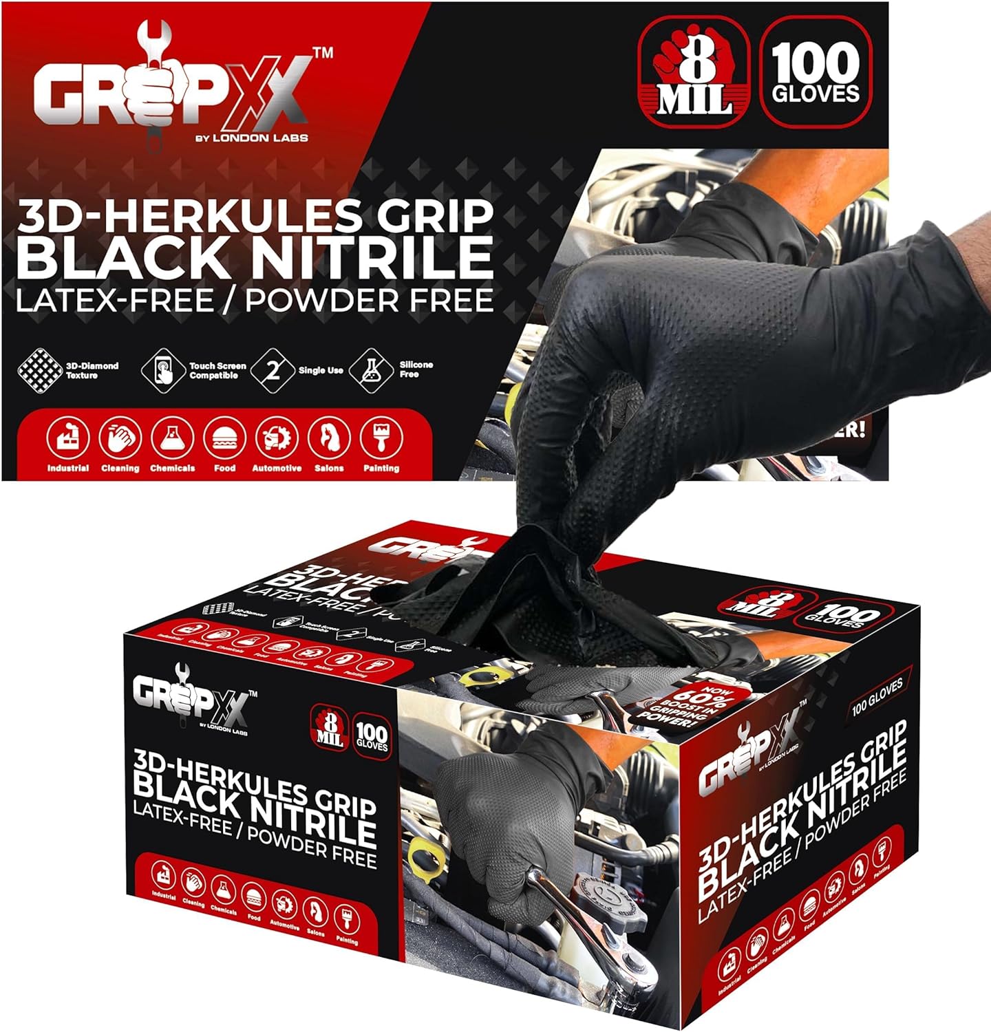 Herkules Grip Heavy Duty Nitrile Gloves for Ultimate Protection