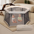 Baby Playpen 53x53 in Portable Play Yard - Breathable Mesh Safe Space