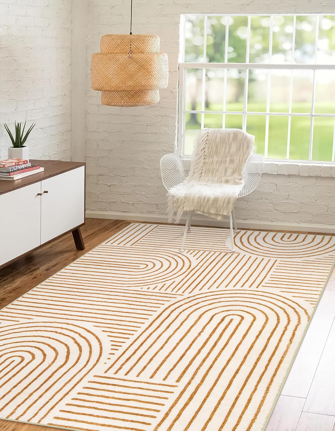 Lahome Abstract Bedroom Rugs - Soft Washable Area Rug 4x6