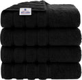 American Soft Linen Luxury 4 Piece Bath Towel Set - 100% Cotton 27x54