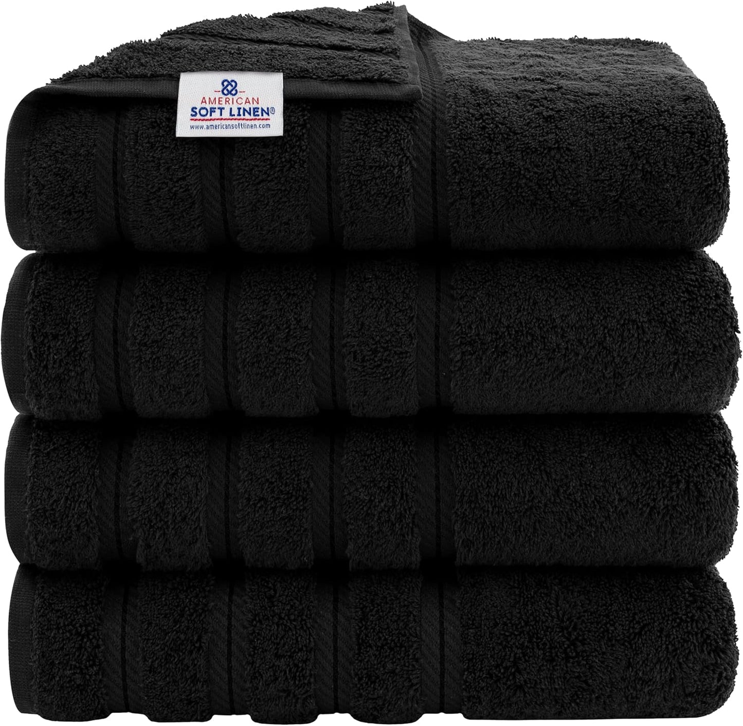 Luxury 4 Piece Bath Towel Set - 100% Cotton Turkish Towels