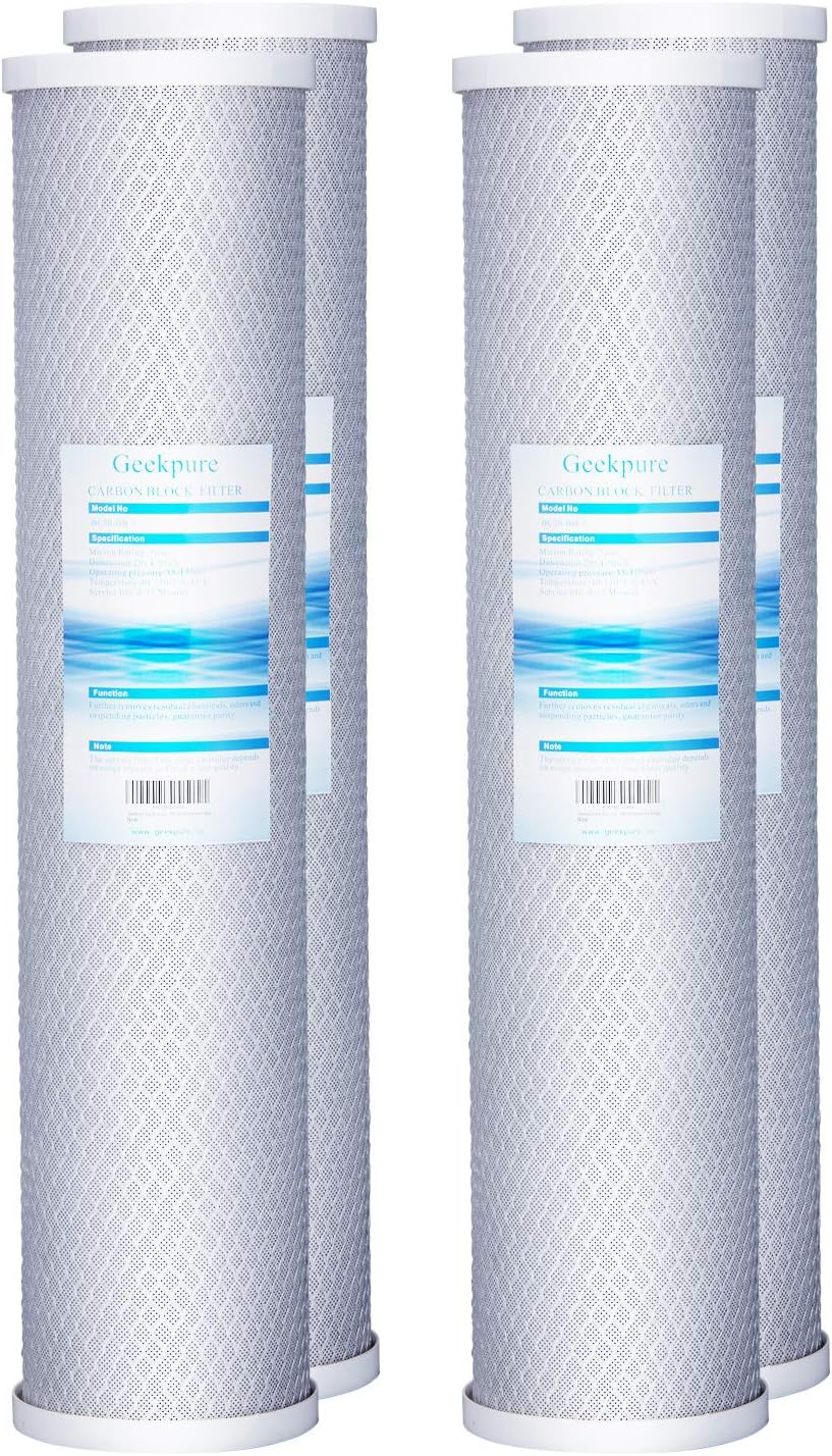 Geekpure 20 Inch Carbon Block Water Filter for Whole House Use