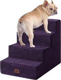 Dog Stairs for Bed 18ft H 4-Step - Foldable Non-Slip Pet Steps