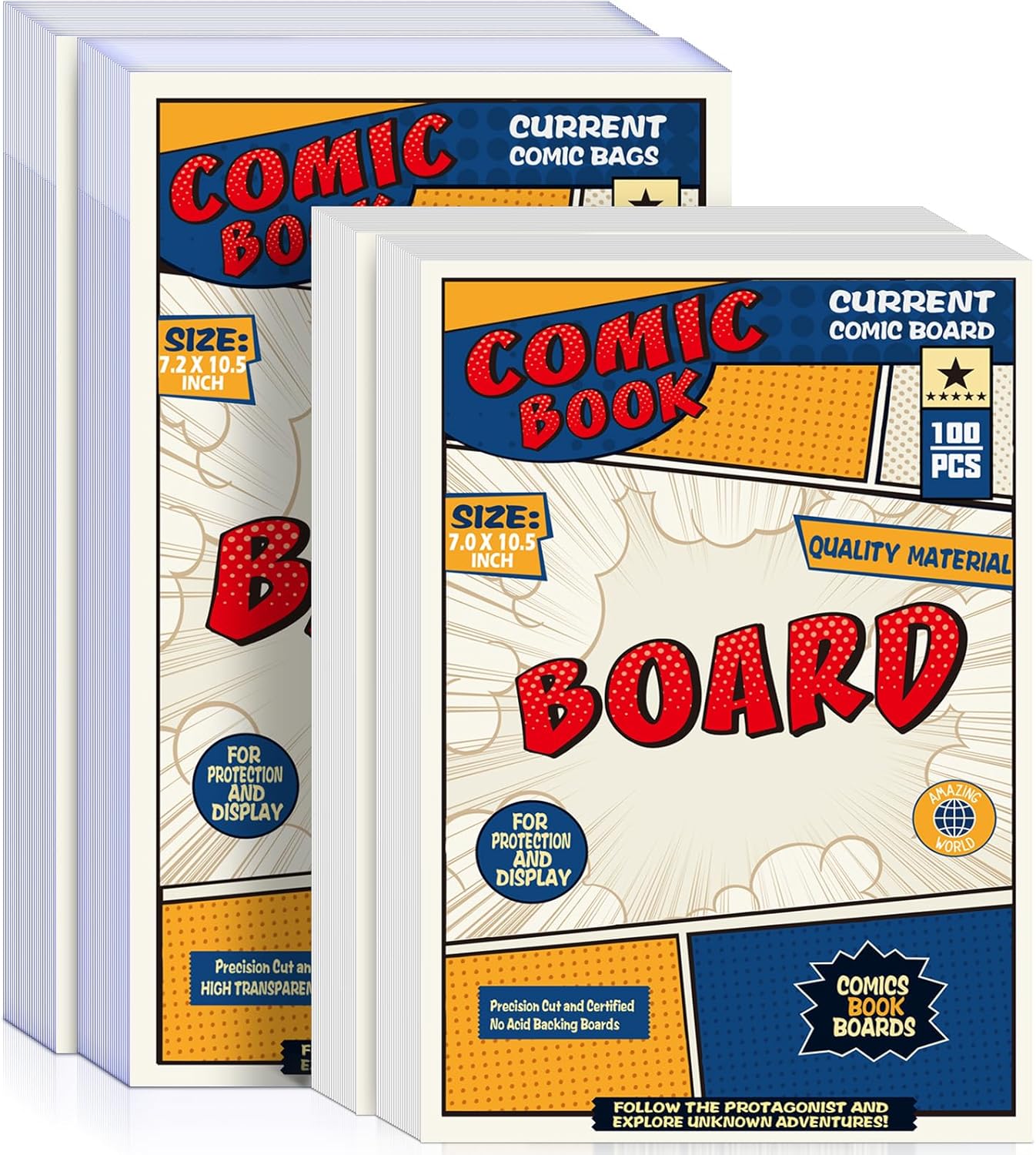 Leffis 200 Count Comic Book Bags and Boards for Protection