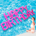 Shappy 20in Happy Birthday Pool Floating Letter Balloons - Party Decor