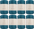 5MM Polyester Macrame Cord 8 Skeins 104 yd Each - Peacock