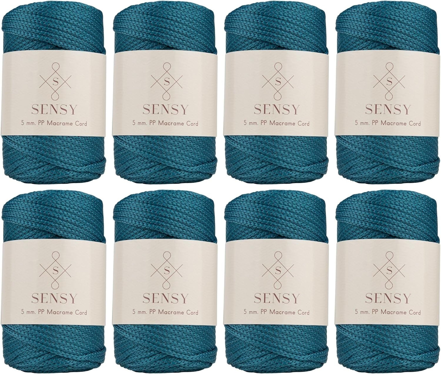 8 Skeins of Sensy Premium 5mm Polyester Rope for Crafting