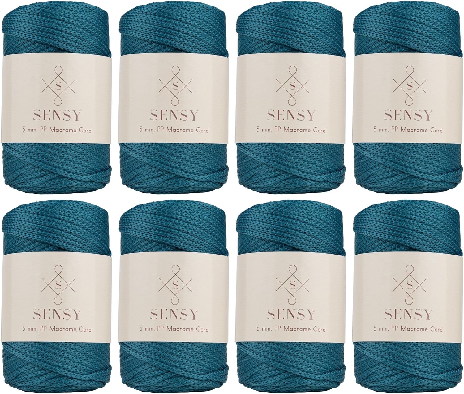 8 Skeins of Sensy Premium 5mm Polyester Rope for Crafting