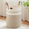 VIPOSCO Tall Laundry Basket - Large Woven Rope Hamper for Home