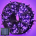 JMEXSUSS 600LED Purple Solar Halloween Lights - Long 206.7ft String