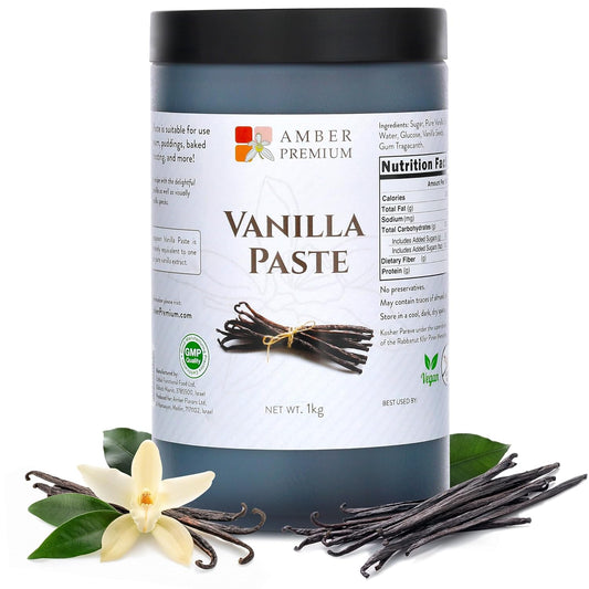 Amber Premium Pure Vanilla Bean Paste for Baking and Desserts