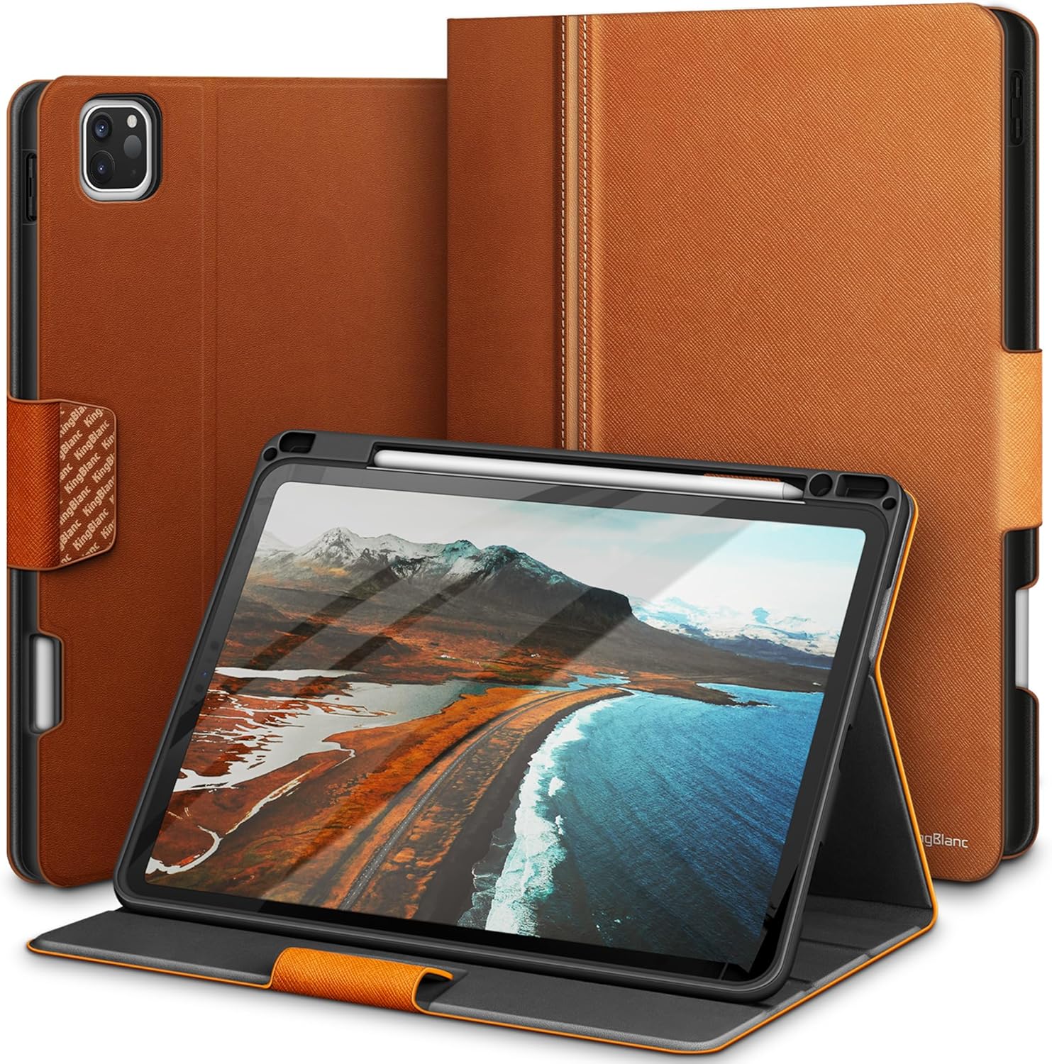 iPad Pro 12.9 Case with Pencil Holder and Multi-Angle Stand