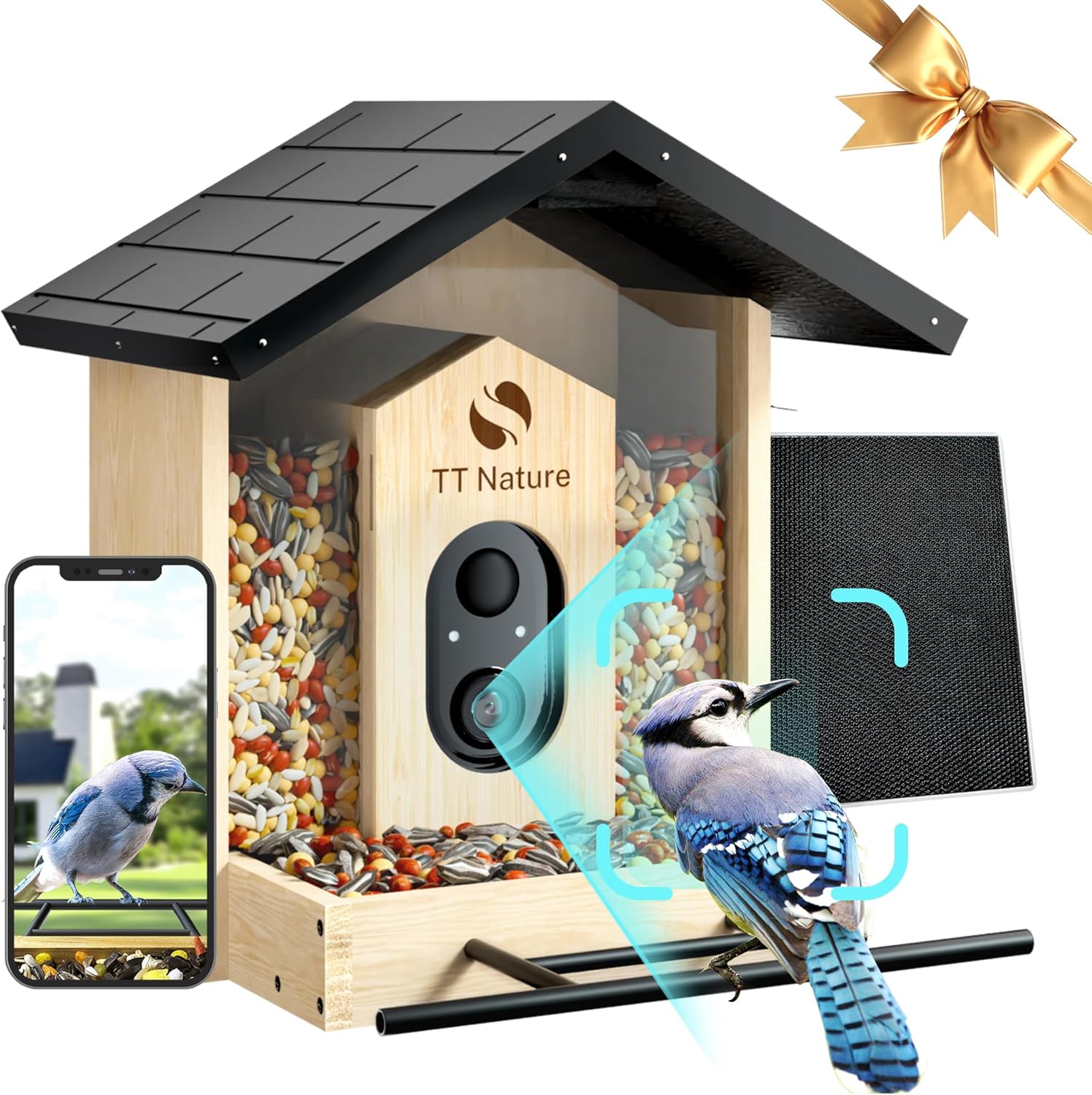 Smart Solar Bird Feeder with Camera - Real-Time Bird Watching Joy