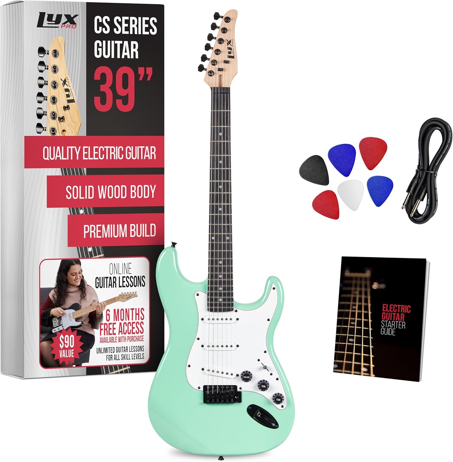 LyxPro CS 39 Electric Guitar Kit for All Skill Levels
