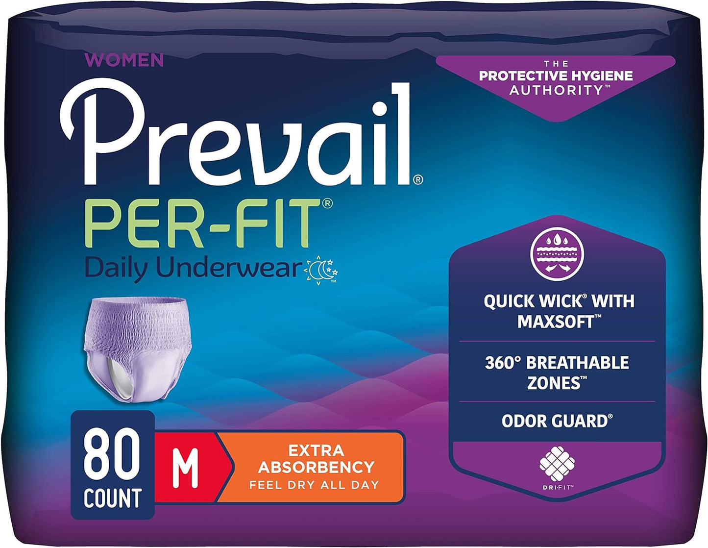 Prevail Per-Fit Women's Daily Underwear, Extra Absorbency