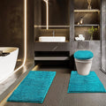 Bathroom Rugs Sets 3 Piece with Adjustable Toilet Seat Cover - Soft 32