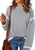 Dokotoo Sweaters for Women Solid Crewneck Loose Fit Pullover - Cozy X