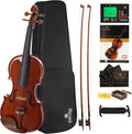 1/4 Size Natural Varnish Violin for Beginners - Complete Starter Kit