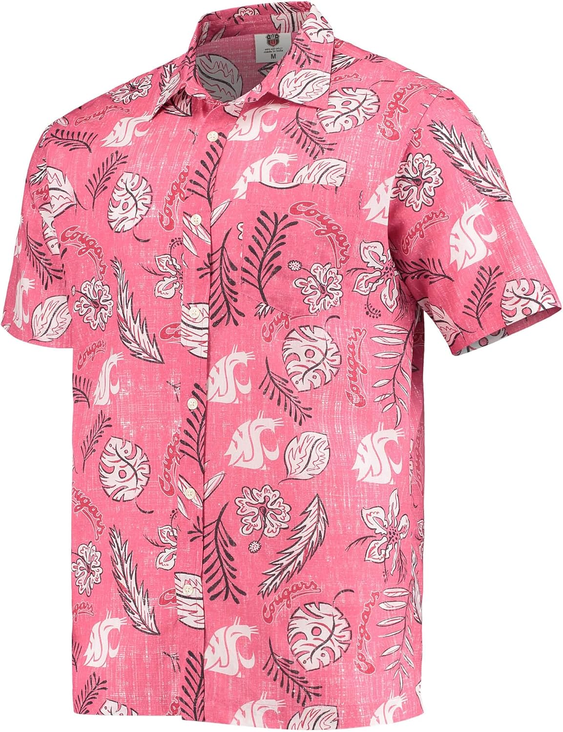 Wes and Willy Mens College Sports Fan Hawaiian Floral Shirt