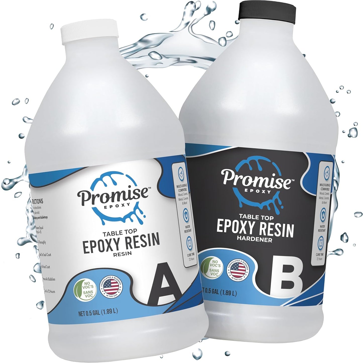Promise Epoxy Resin Kit - Crystal Clear, Food Safe, Self Leveling