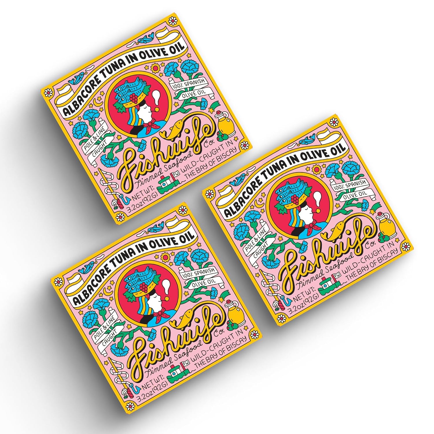 Fishwife Albacore Tuna in Olive Oil 3-Pack for Gourmet Meals