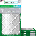 10x20x1 MERV 8 Air Filter 4-Pack - Electrostatic Pleated HVAC